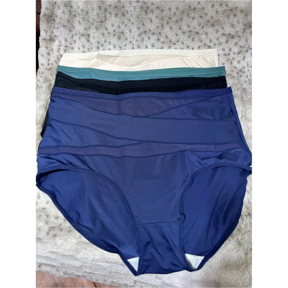 Quasti 4 pack NWT High-Waist Shaping Briefs Mesh 3X Plus NWT